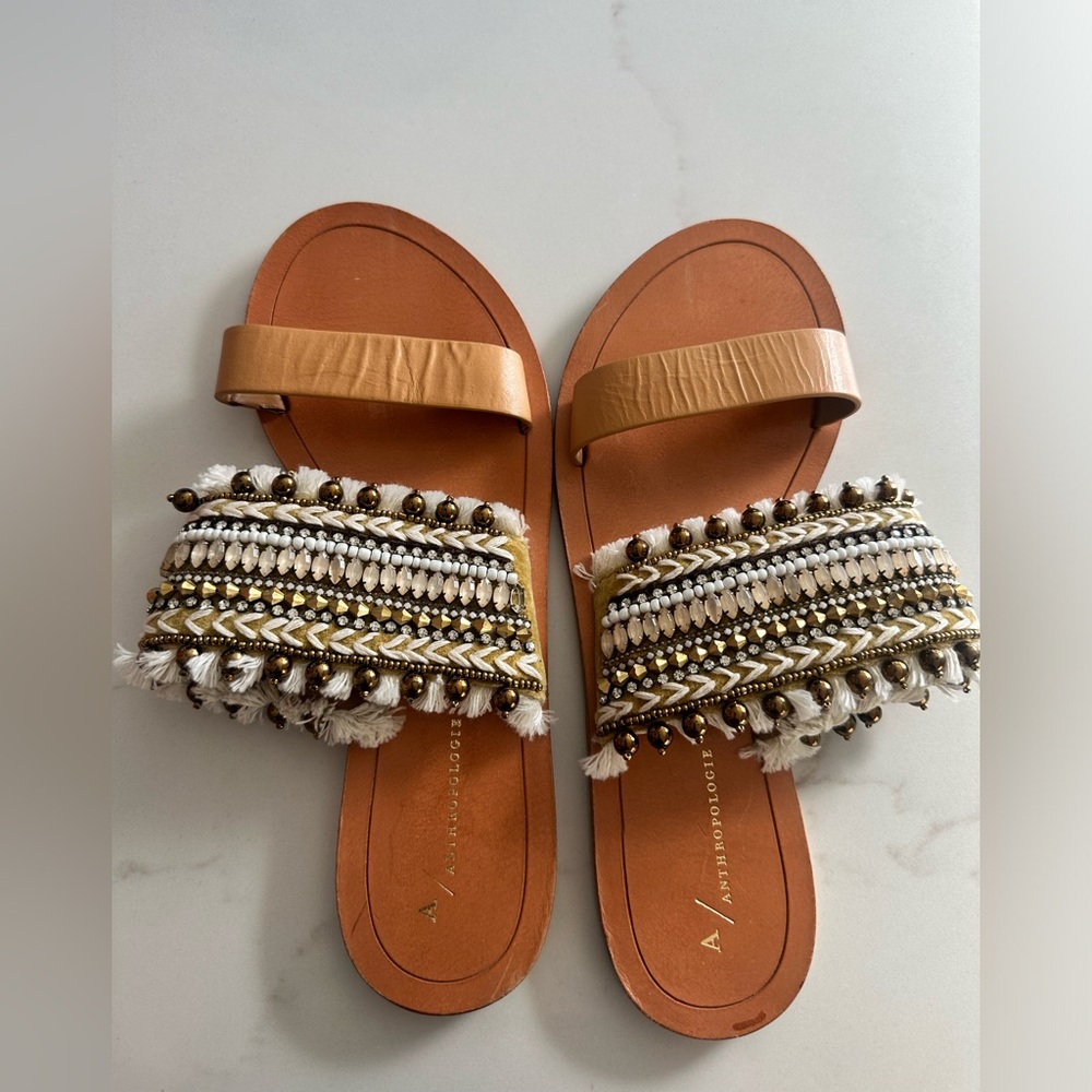 Anthropologie Bali Slide Sandals-Size 40 or 10 - Picture 2 of 4